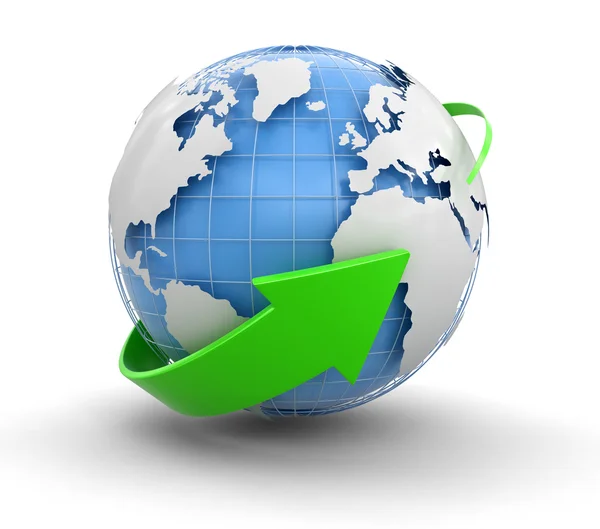 3d Globe. Image with clipping path — Stock Photo, Image