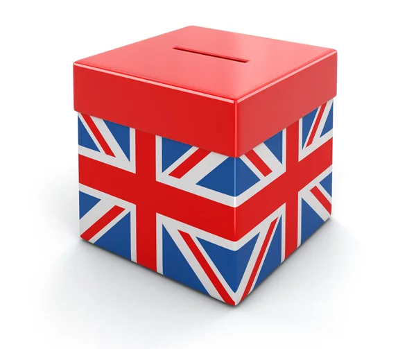 Ballot Box with British flag. Image with clipping path — Stock Photo, Image