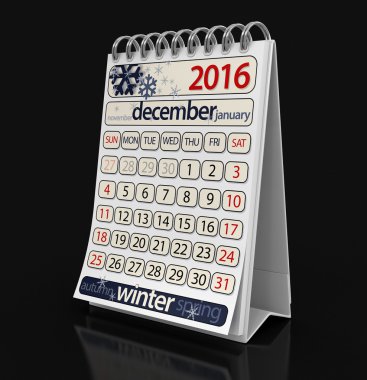 Takvim - Aralık 2016 (dahil kırpma yolu)