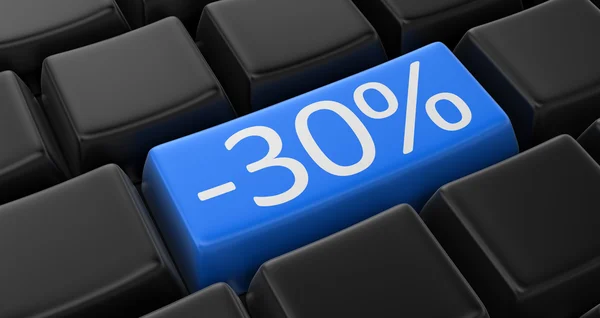 -30%-os kulcsfogalom — Stock Fotó