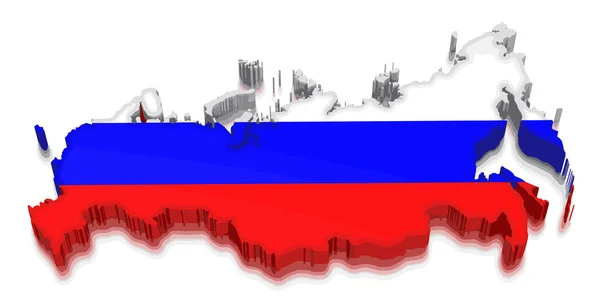 러시아의 지도입니다 이미지 — 스톡 벡터