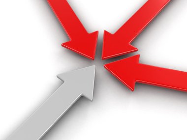 3D görüntü ok. Görüntü kırpma yolu ile