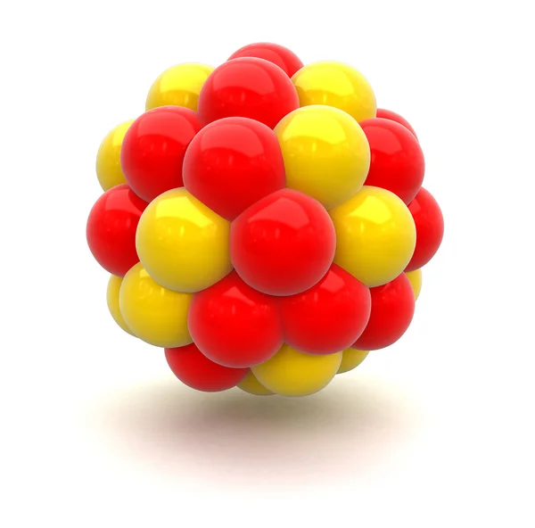 Atom-nucleus. Bild med urklippsbana — Stockfoto