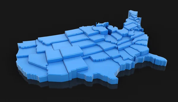 米国の地図。クリッピング パスとイメージ. — ストック写真