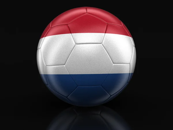 Voetbal voetbal met Nederland vlag. Afbeelding met uitknippad — Stockfoto