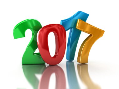 Yeni yıl 2017. Görüntü kırpma yolu ile.