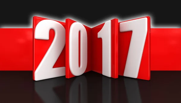 New Year 2017. Image with clipping path. — Stock Photo, Image