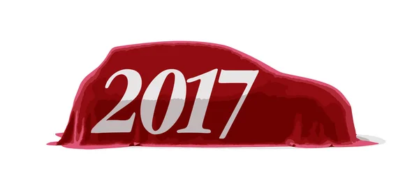 Coche 2017. Imagen con ruta de recorte — Vector de stock