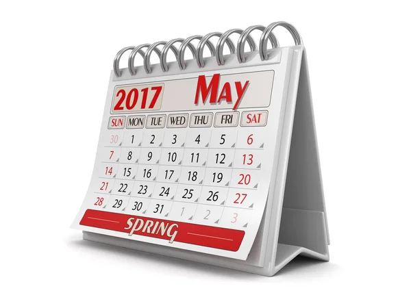 Kalender - Mai 2017 (inkl. Schnittpfad)) — Stockfoto
