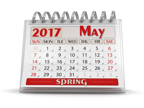 Kalender - Mai 2017 (inkl. Schnittpfad)) — Stockfoto