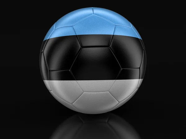 Soccer football with Estonian flag. Image with clipping path — Stock Photo, Image