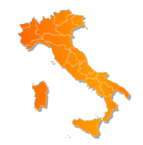 벡터 이미지입니다. 이탈리아의 지도입니다. 이미지 클리핑 경로. — 스톡 벡터