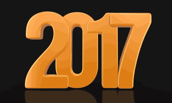 Imagen vectorial. Año Nuevo 2017. Imagen con ruta de recorte . — Vector de stock