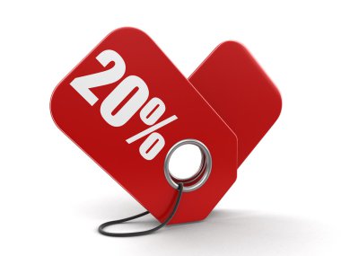 % 20 etiket. Görüntü kırpma yolu ile