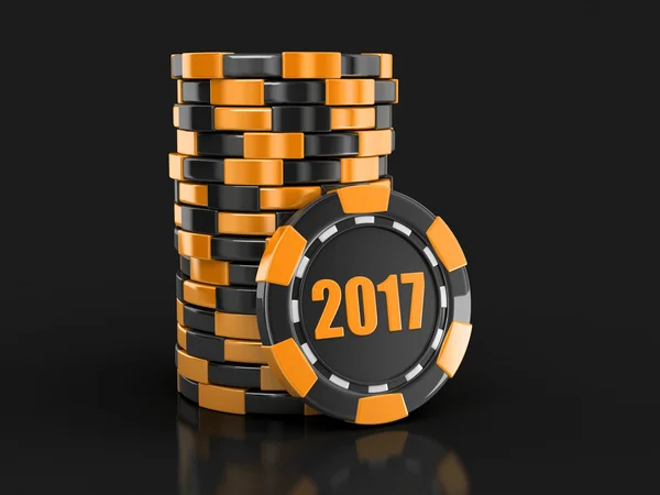 Chip Casino 2017. Bild med urklippsbana — Stockfoto