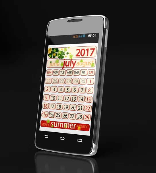 2017年 7 月とタッチ スクリーンのスマート フォン。クリッピング パスとイメージ. — ストック写真