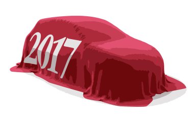 Vektör görüntü. 2017 araba. Görüntü kırpma yolu ile