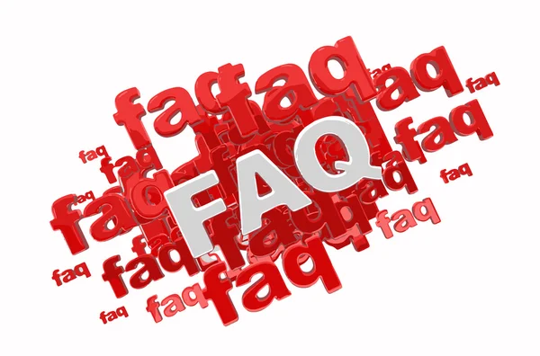 Vector image. Word FAQ. Image with clipping path — Stock Vector