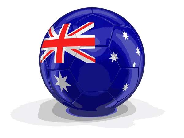 Image vectorielle. Football avec drapeau australien. Image avec chemin de coupure — Image vectorielle