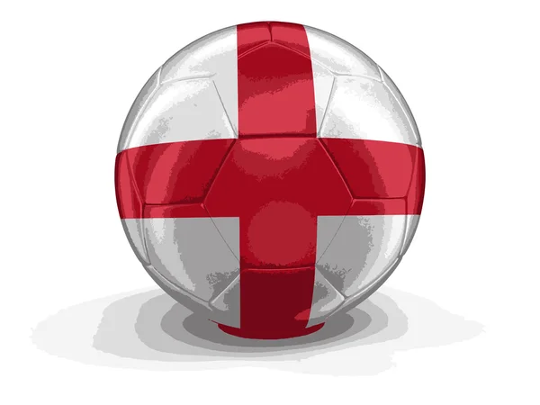 Vector image. Soccer football with English flag. Image with clipping path — Stock Vector