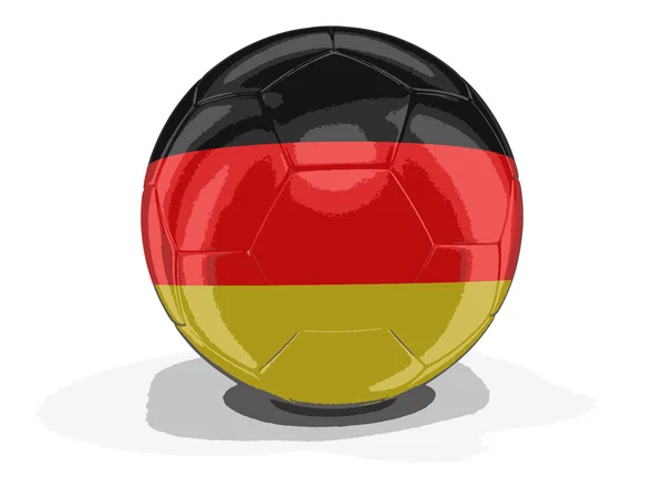 Imagen vectorial. Fútbol con bandera alemana. Imagen con ruta de recorte — Vector de stock