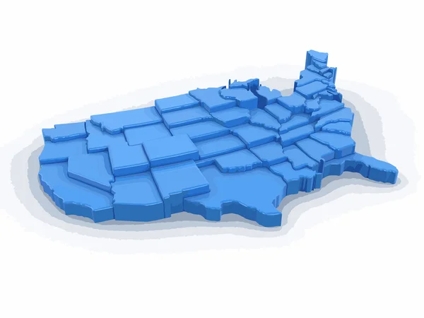 Vektorbild. Landkarte der USA. Bild mit Ausschnittspfad. — Stockvektor