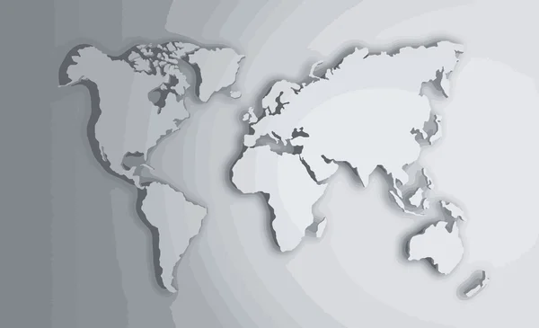 Immagine vettoriale. Mappa del mondo. Immagine con percorso di ritaglio — Vettoriale Stock