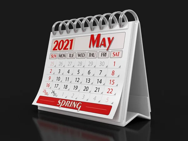 Calendario Maggio 2021 Percorso Ritaglio Incluso — Foto Stock