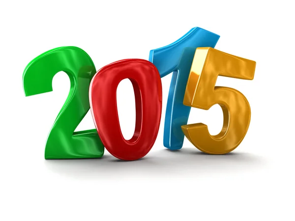 New Year 2015 (clipping path included) — Stock Photo, Image