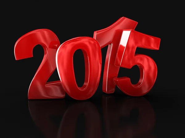 Nieuwjaar 2015 (uitknippad opgenomen) — Stockfoto