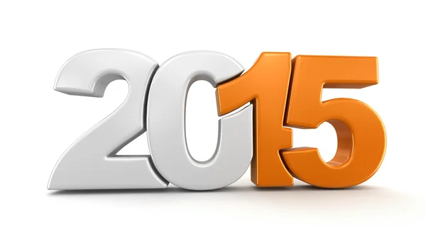 New Year 2015 (clipping path included) — Stock Photo, Image
