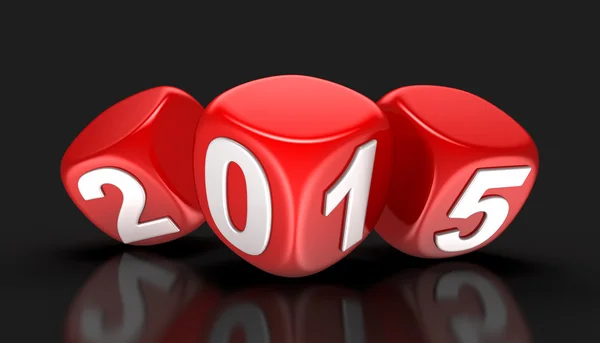 New Year 2015 (clipping path included) — Stock Photo, Image