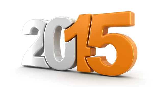 New Year 2015 (clipping path included) — Stock Photo, Image