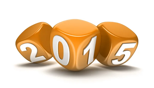 New Year 2015 (clipping path included) — Stock Photo, Image