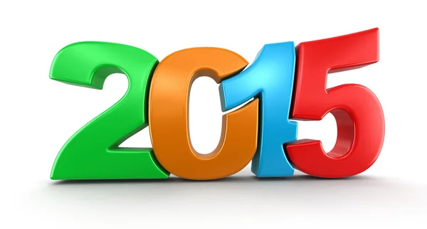 New Year 2015 (clipping path included) — Stock Photo, Image