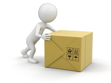 Adam ve paket (dahil kırpma yolu)