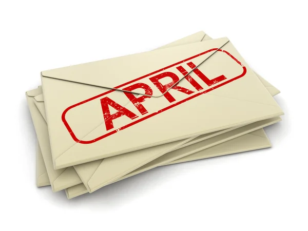 April letters  (clipping path included) — Stock Photo, Image