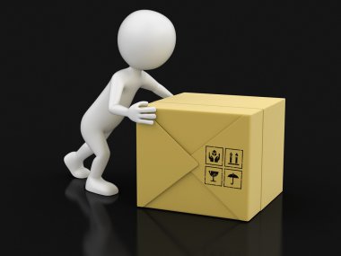 Adam ve paket (dahil kırpma yolu)