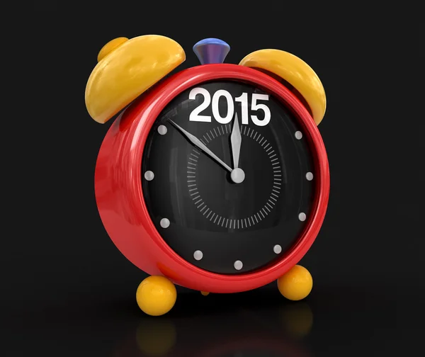 Capodanno 2015 con sveglia (percorso di ritaglio incluso ) — Foto Stock