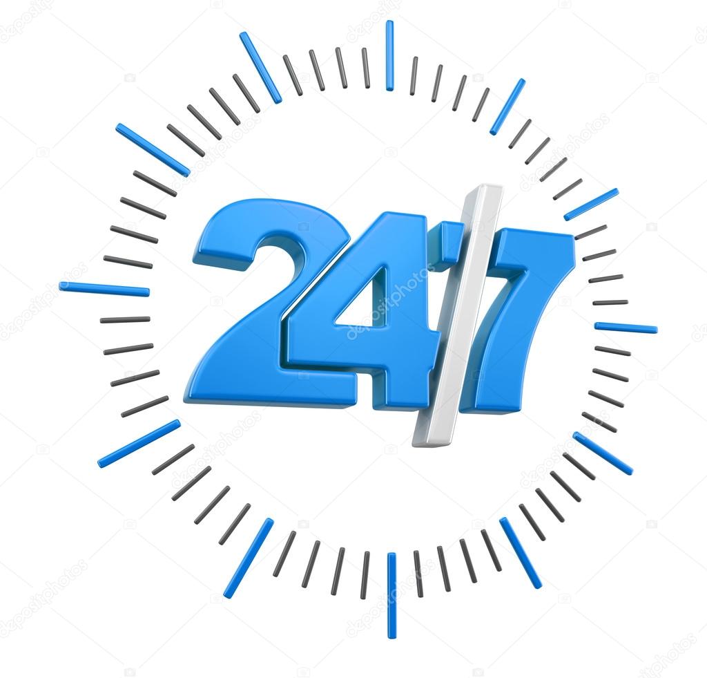 24-7 Sign (clipping path included)