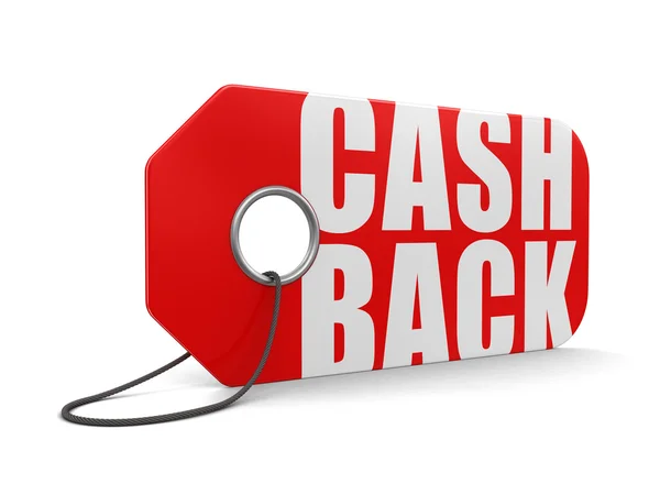 Etichetta cash back (percorso di ritaglio incluso ) — Foto Stock