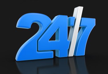 24-7 işareti (dahil kırpma yolu)