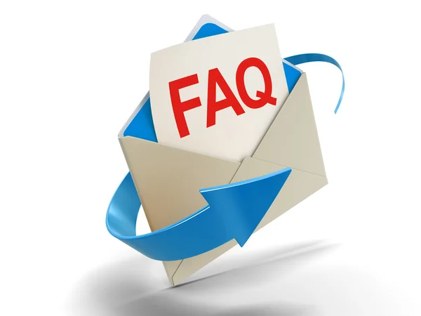 Letter FAQ (clipping path included) — Stock Photo, Image