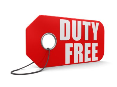 Etiket duty free (dahil kırpma yolu)