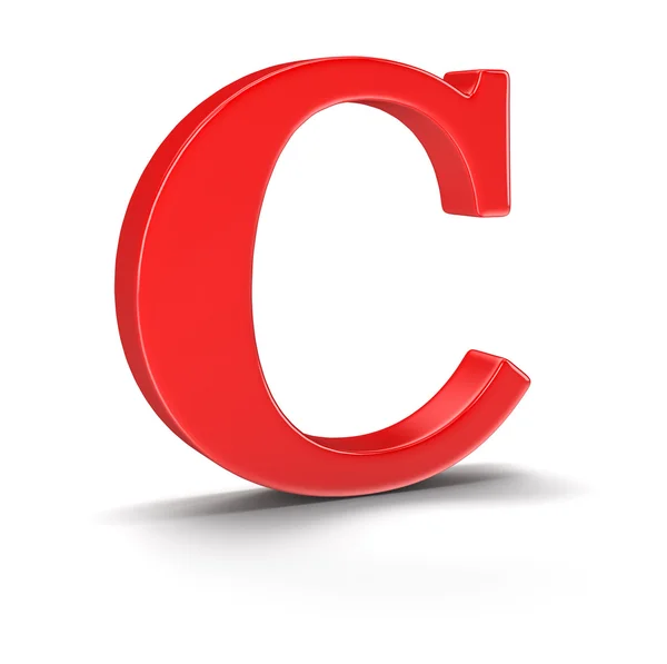 Letter C (clipping path included) — Stock Photo, Image