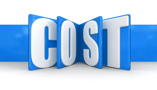 Etikett mit Kosten (Clipping-Pfad enthalten) — Stockfoto