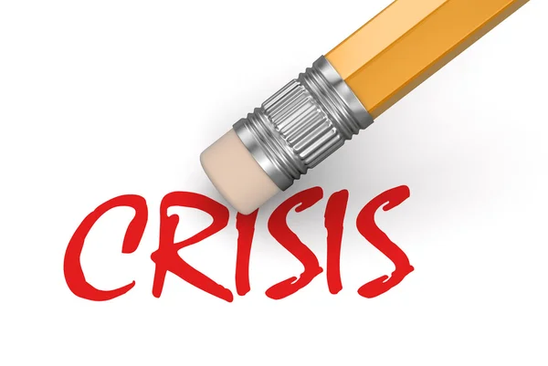 Erase Crisis (clipping path included) — Stock Photo, Image