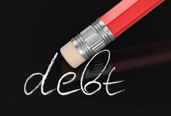 Borrar deuda (ruta de recorte incluida ) — Foto de Stock