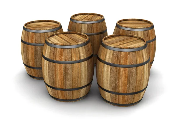 Wine barrel (clipping path included) — Stock Photo, Image