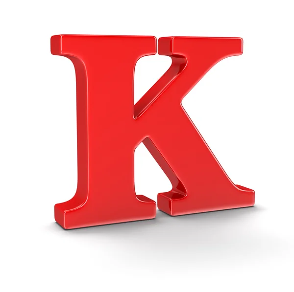 Letter K (uitknippad opgenomen) — Stockfoto